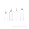 PET Clear Bullet Shape Hair Oil Squeeze Bottle